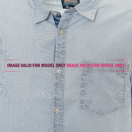 GUESS M2RH25 - LIGHT BLUE PIN STRIP - SHIRTS - Image 3